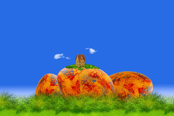 Ostern Fantasie _ Frohe Ostern _ Ostern Eiern Handbemalt