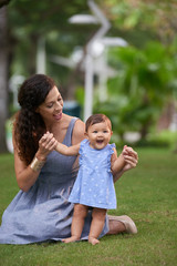 Playing with daughter