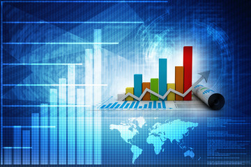 Stock market online business concept. business Graph 
