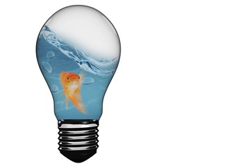 Composite image of empty light bulb
