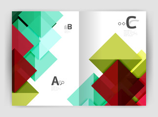 Vector modern geometric annual report cover