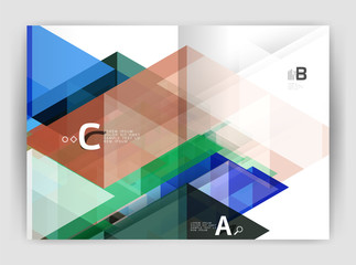 Vector modern geometric annual report cover