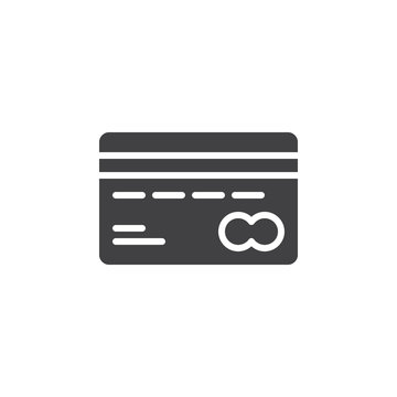 Credit Card Icon Vector, Filled Flat Sign, Solid Pictogram Isolated On White. Payment Option Symbol, Logo Illustration