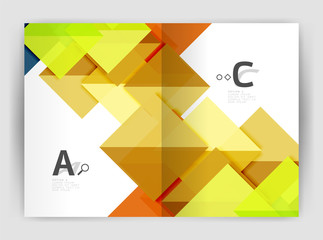 Print template modern elegant background triangle annual report