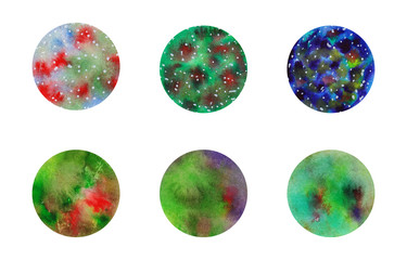 Watercolor circle abstract background