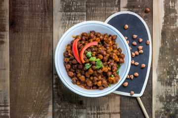 Indian spicy chana - protein dish