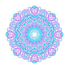 Ornamental mandala on white background