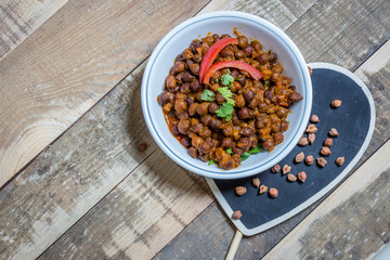 Indian spicy chana - protein dish