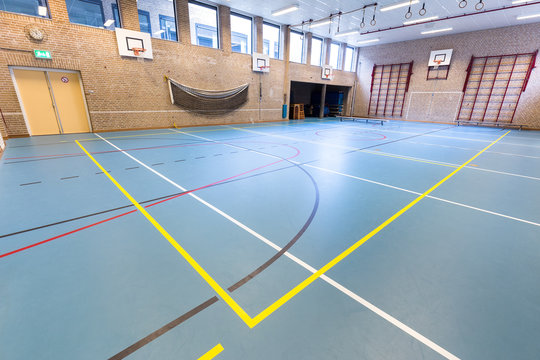 Empty dutch gymnasium for school sports