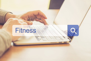 SEARCH WEBSITE INTERNET SEARCHING FITNESS CONCEPT