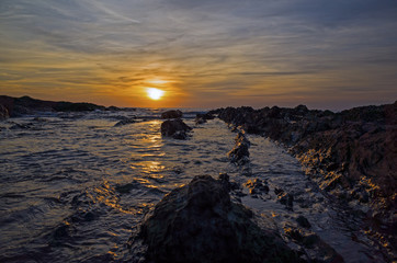 Obraz premium Croyde Beach Sunset