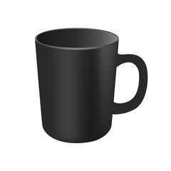Black cup template. Ready for your design picture Mock up Vector EPS10
