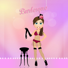 girl dancing Burlesque