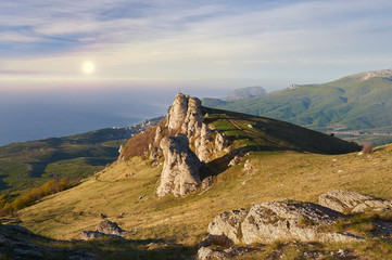 Fototapeta na wymiar Summer landscape of the southern Crimea RUSSIA.