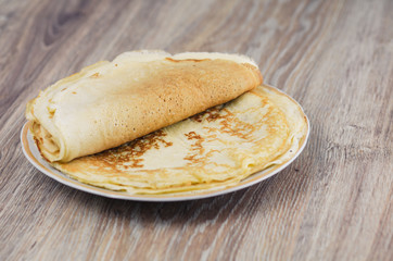 A stack of pancakes
