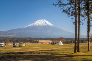 Fumotoppara camp, Mt. Fuji, Japan