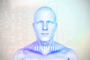 Obraz premium Composite image of digital image of human figure 3D