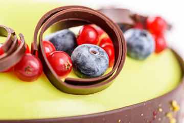 Cranberry And Blueberry Fruit Chocolate Cake