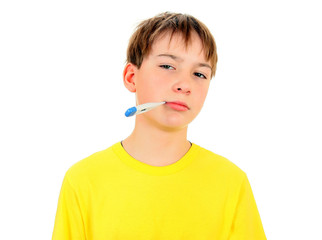 Kid with Thermometer