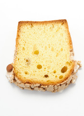Fetta di colomba pasquale, close-up