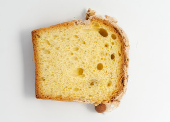 Fetta di colomba pasquale, close-up