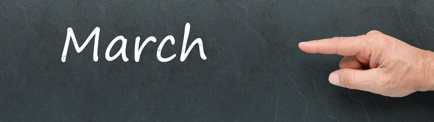 Obraz premium March on a blackboard