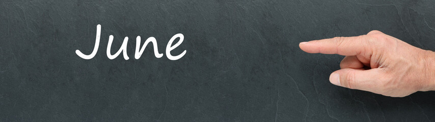 Obraz premium June on a blackboard