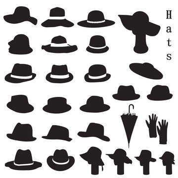 Collection of hats and headgear