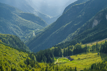 Fototapeta na wymiar Julian Alps, Slovenia, around Kranjska Gora