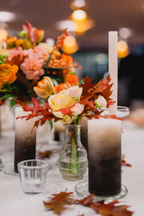 Elegant Wedding decorations with flowers