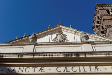 Fototapeta na wymiar Church of Santa Cecilia in Trastevere, Rome