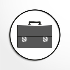 Briefcase for documents. Vector icon.