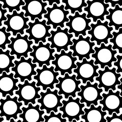 black gears. white background. abstract pattern. vector illustration