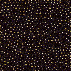 seamless pattern of dots gold