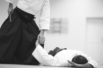 Testing of special exercises in training Aikido with a dagger - 138067884