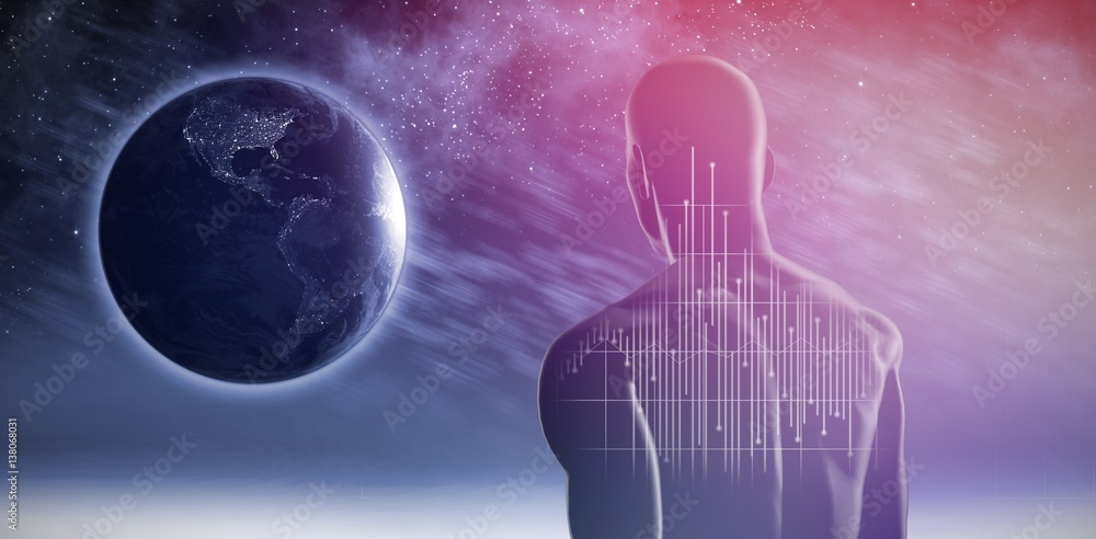 Poster composite image of waveform on grid