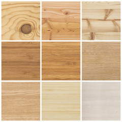 collection of bright wood textures for backgrounds