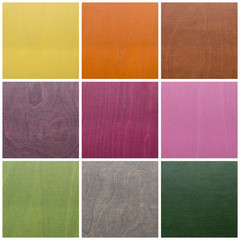 Fototapeta premium collection of colored wood textures for backgrounds