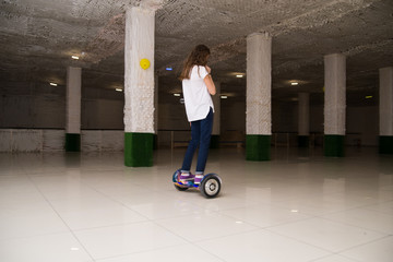 photo behind the girl rides gyrometer