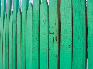 old wooden fence green, texture.
