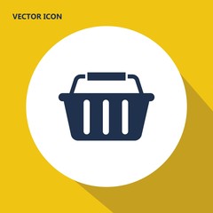 shopping basket vector icon