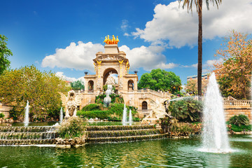 Fountain at Parc de la Ciutadella Citadel park, Barcelona