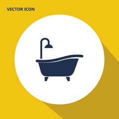 shower head in bathroom vector icon
