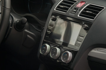 Climate control unit and display in the new car.