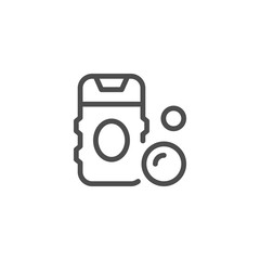 Shower gel line icon
