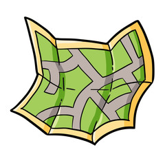 Funny map for holiday traveling - vector.