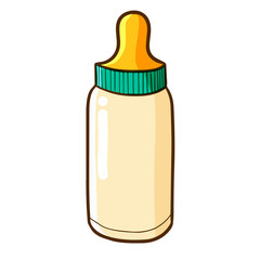 Funny and cute milk for baby - vector.