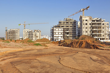 Fototapeta premium Construction of a residential area.