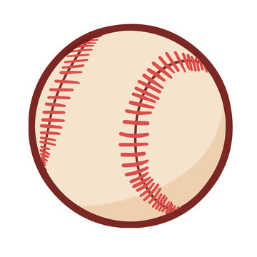 Funny and cute baseball ball - vector.