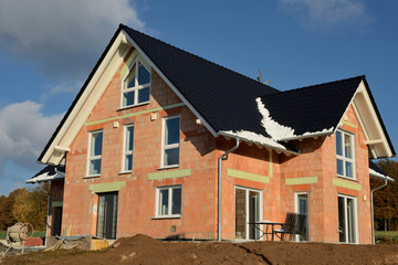 Haus im Rohbau